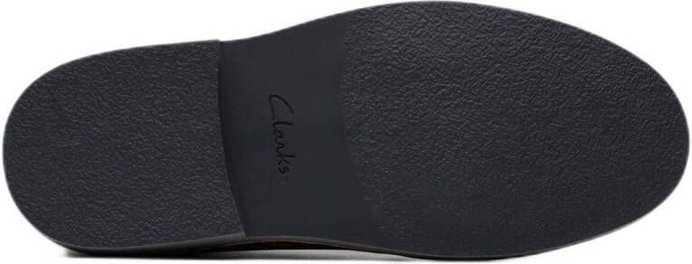 Clarks Evo suède veterboots met panterprint cognac