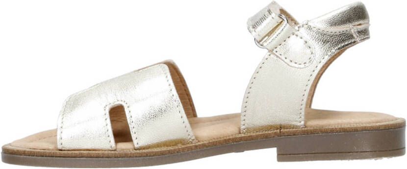 Clic! Carrara leren sandalen zilver