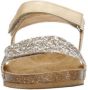 Clic! leren sandalen met glitters beige zilver - Thumbnail 3