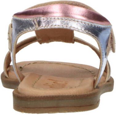 Clic! leren sandalen roze multi metallic