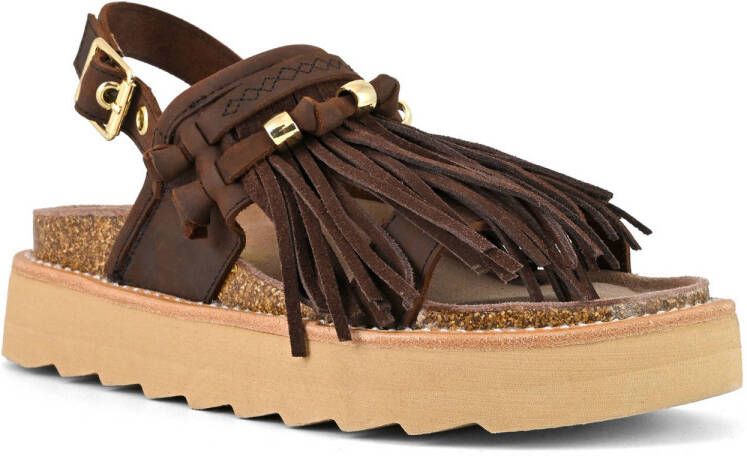 Colors of California HC.Stormy62 leren sandalen donkerbruin