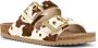 Colors of California Sandalen koe patroon Leer Dames - Thumbnail 3
