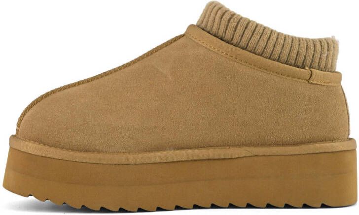 Colors of California suède enkelboots beige
