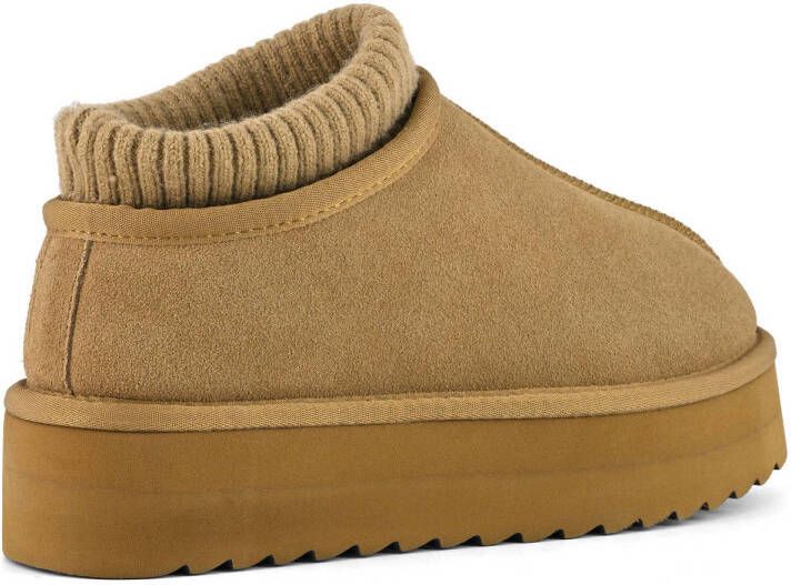 Colors of California suède enkelboots beige