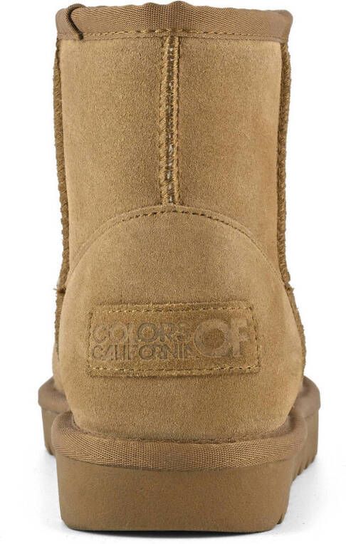 Colors of California suède enkelboots beige