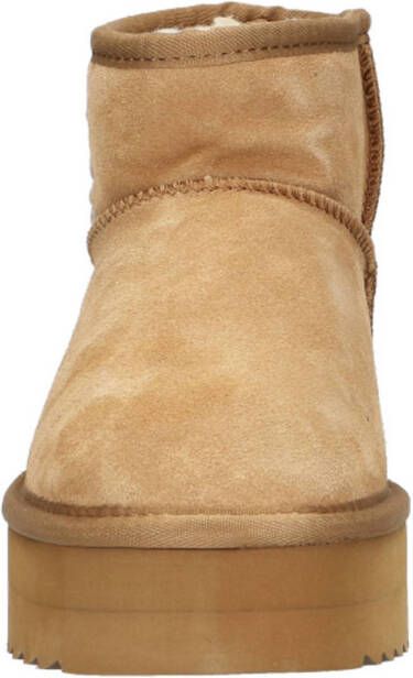 Colors of California suède enkelboots beige