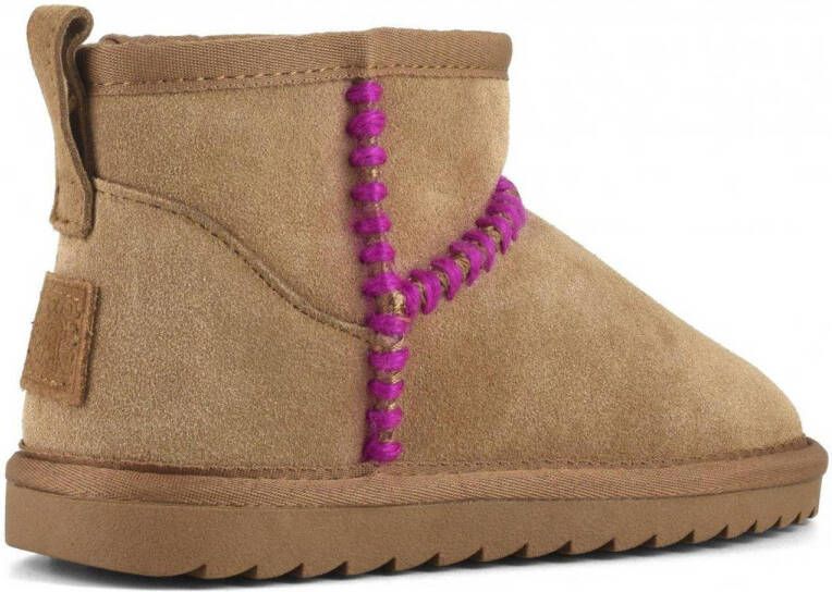 Colors of California suède enkelboots camel