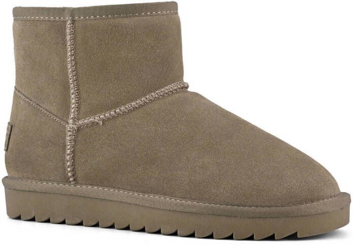 Colors of California suède enkelboots taupe