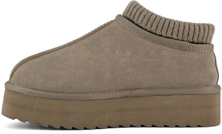 Colors of California suède enkelboots taupe