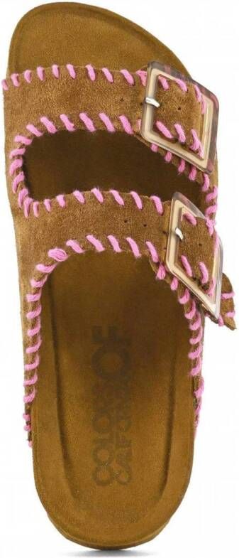 Colors of California suède slippers bruin