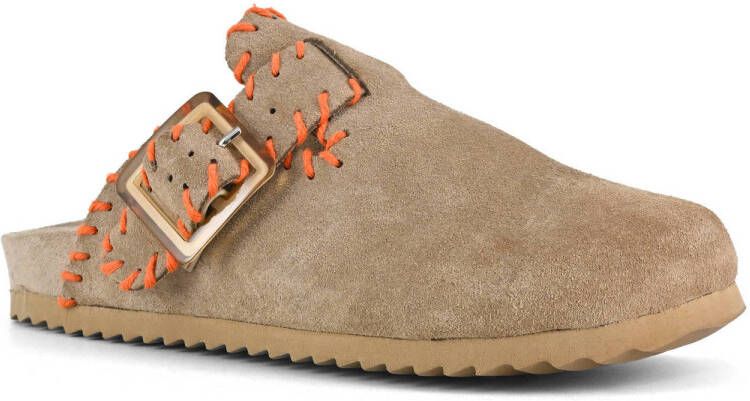 Colors of California suède slippers taupe
