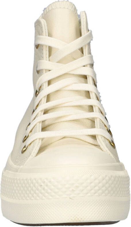 Converse Chuck Taylot All Stars High Lift leren sneakers ecru
