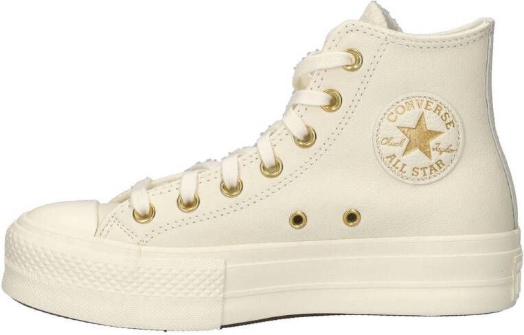 Converse Chuck Taylot All Stars High Lift leren sneakers ecru