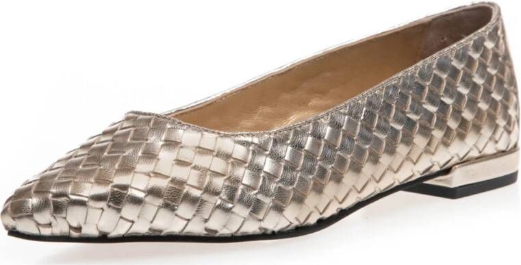 Copenhagen Shoes leren ballerina's goud