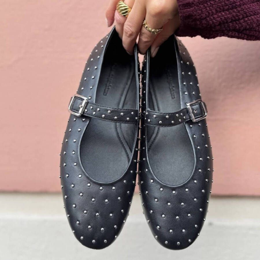 Copenhagen Shoes leren ballerina's zwart