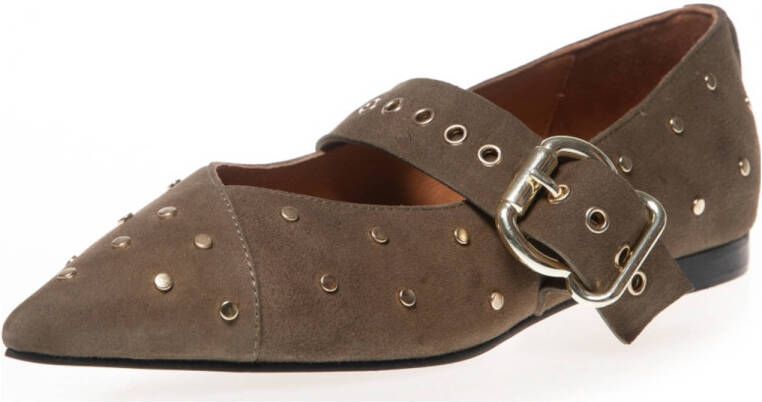 Copenhagen Shoes suède loafers groen