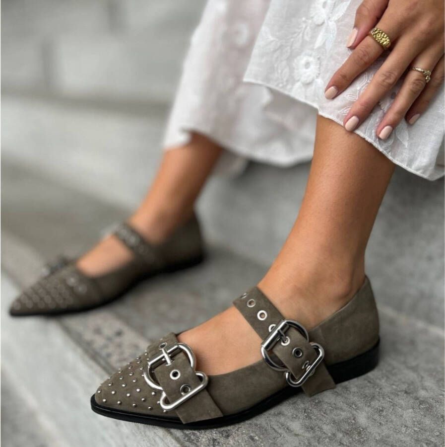 Copenhagen Shoes suède loafers taupe