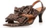 Copenhagen Shoes suède sandalettes met panterprint taupe zwart - Thumbnail 2