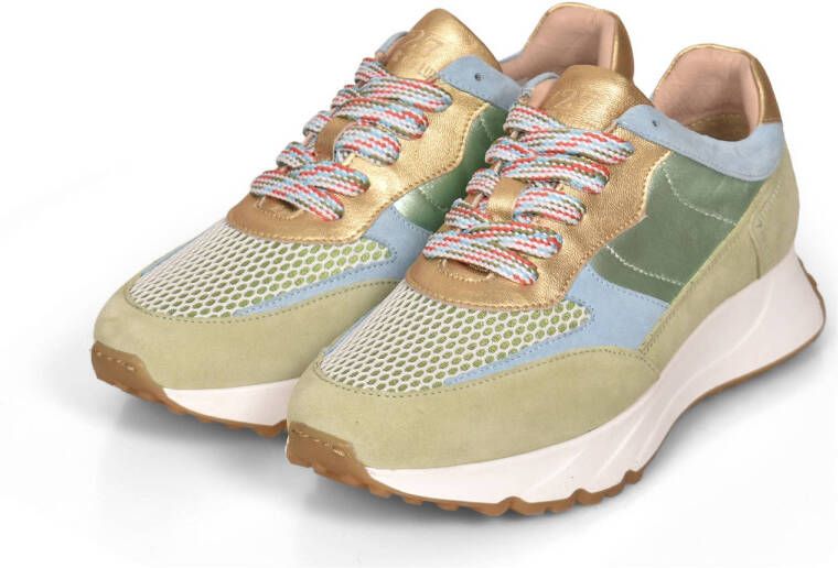 Cycleur de Luxe Fork leren sneakers kaki