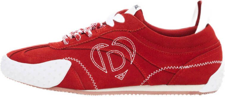Desigual suède sneakers rood