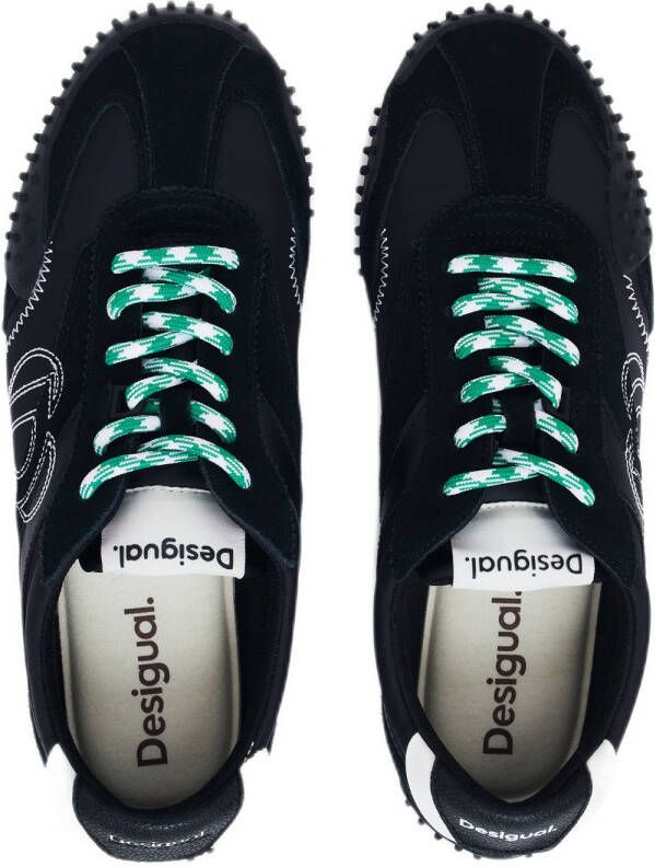 Desigual suède sneakers zwart