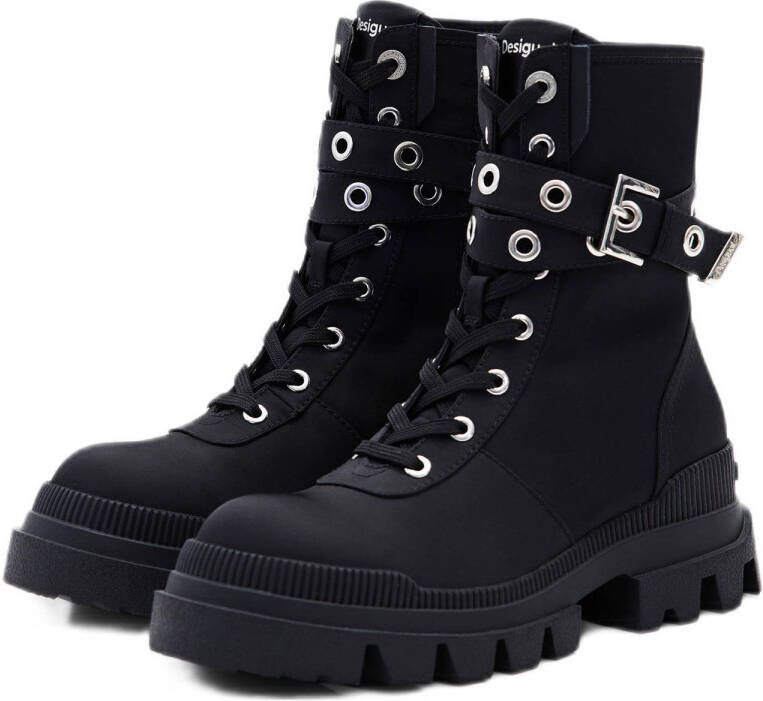 Desigual veterboots zwart