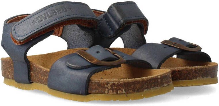 Develab leren sandalen blauw