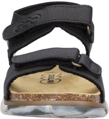 Develab leren sandalen zwart
