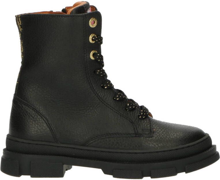 Develab leren veterboots zwart Meisjes Leer 26 | Enkelboot van