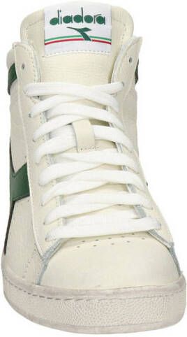 Diadora hoge leren sneakers off white groen