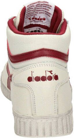 Diadora hoge leren sneakers off white rood