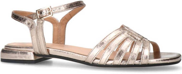 Manfield leren sandalen zilver