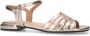 Manfield Dames Zilveren leren sandalen - Thumbnail 2