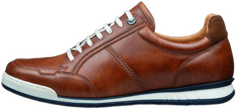 Van Lier Magnus leren sneakers licht cognac