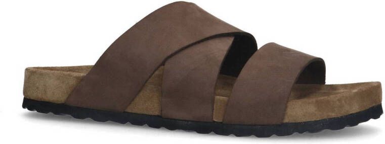 Manfield nubuck slippers bruin