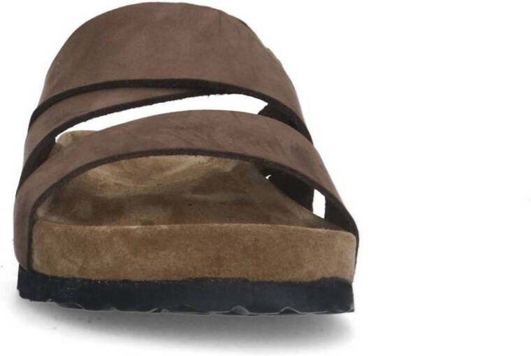 Manfield nubuck slippers bruin