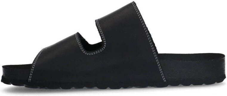 Sacha nubuck slippers zwart