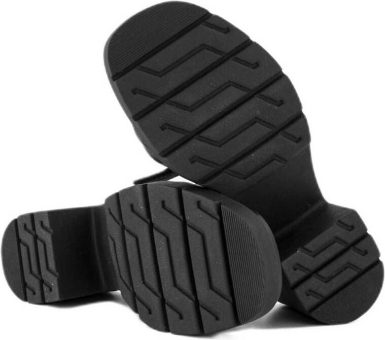 Oxmox padded leren sandalettes zwart