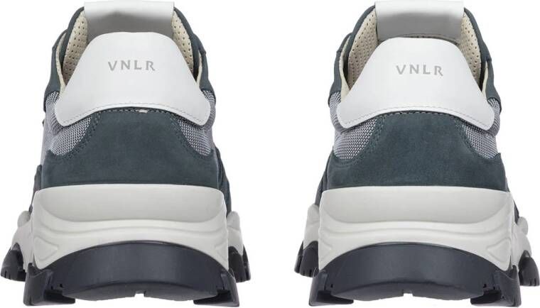 Van Lier Raptor chunky suède sneakers grijsblauw