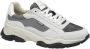 Van Lier Raptor chunky suède sneakers wit donkerblauw - Thumbnail 3