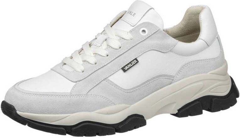 Van Lier Raptor chunky suède sneakers wit grijs