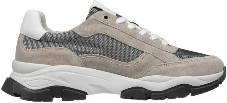 Van Lier Raptor suède sneakers taupe