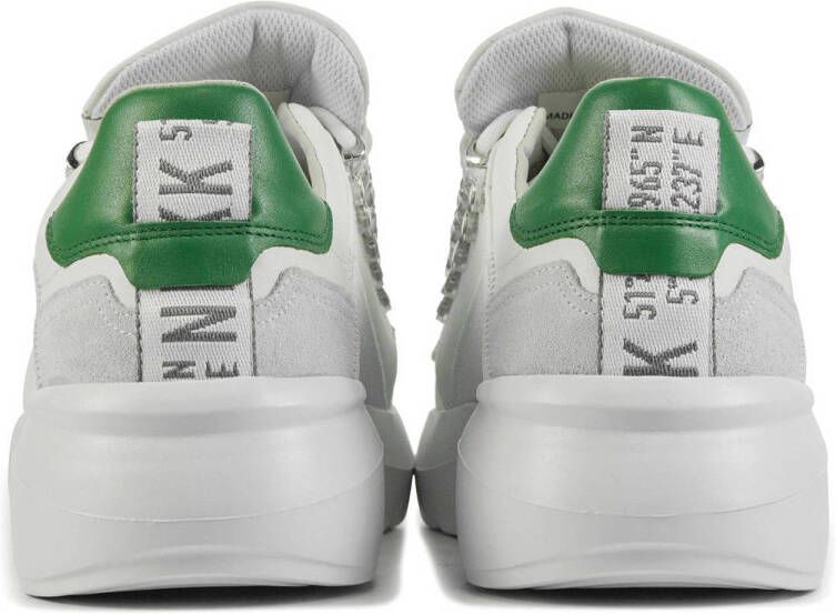 Nubikk Roque Roman M leren sneakers wit groen