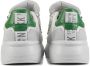 Nubikk Roque Roman M leren sneakers wit groen - Thumbnail 6