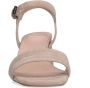 Manfield Dames Beige suède sandalen met hak - Thumbnail 2