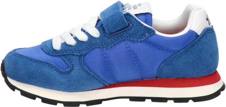 SUN68 suède sneakers blauw