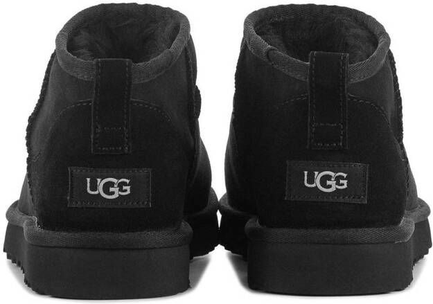 UGG Classic Ultra Mini suede enkelboots zwart