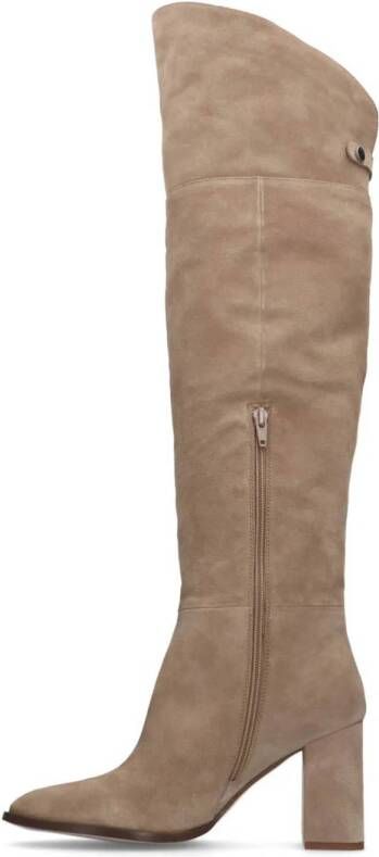 Manfield x Interieurvanmies suède laarzen beige