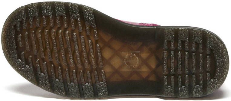 Dr. Martens 1460 J leren veterboots fuchsia zilver goud