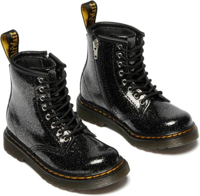 Dr. Martens 1460 T leren veterboots met glitters zwart